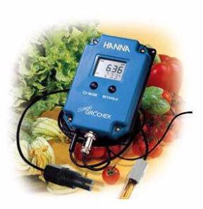 高量程微电脑pH-EC-TDS-℃连续PH测定仪 HI991405